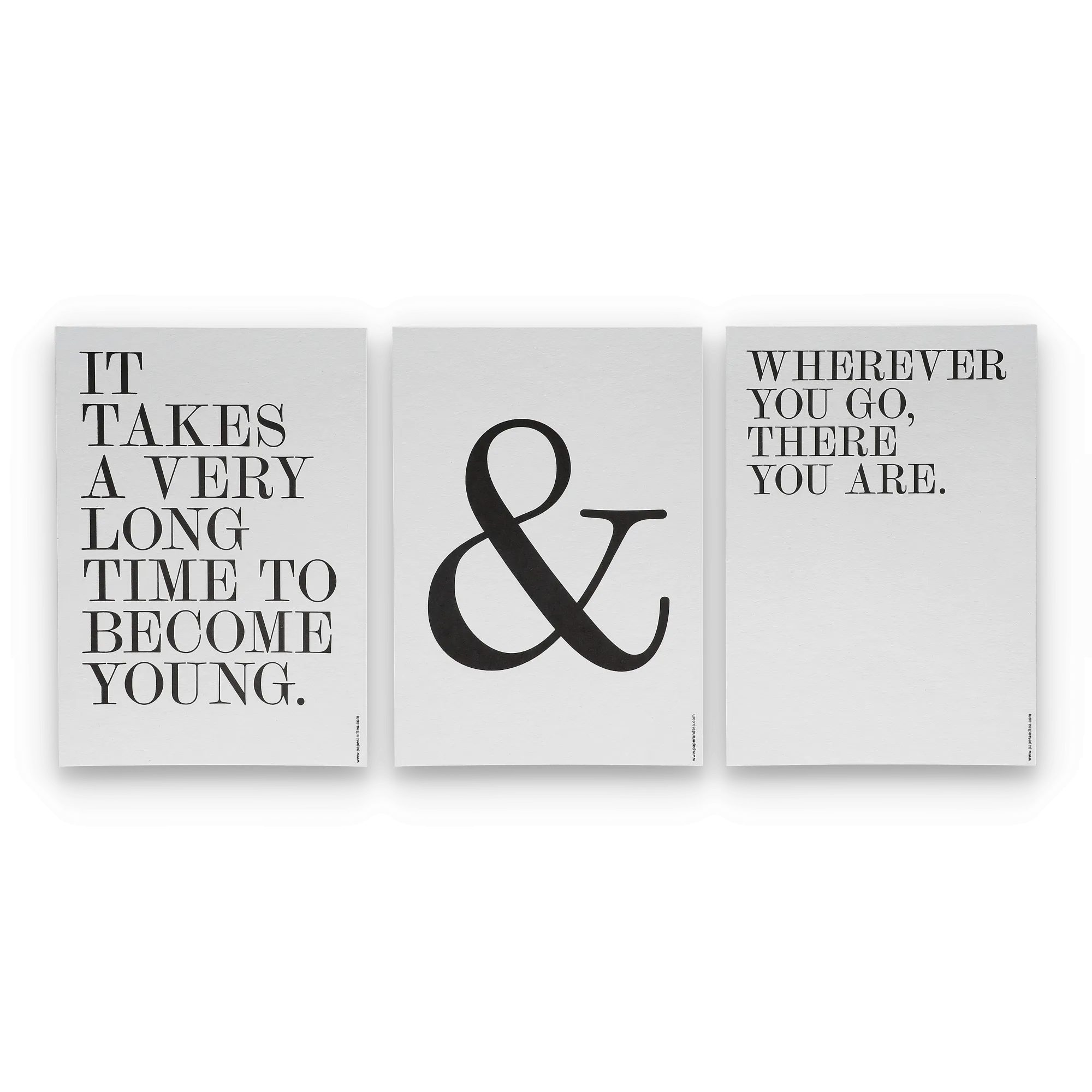 Art Print Art Prints A5 Origin Typo Set of 3